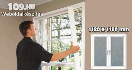 Kétszárnyú ablak 1180 x 1180 mm (Avantgarde 7000)